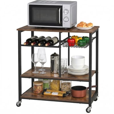 MIRA Home - Keukentrolley - Keukenrek - Trolley - Keuken - Vintage - 80x40x86,5