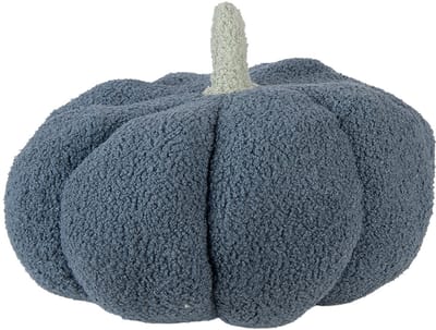 Clayre & Eef Decoratie Pompoen Ø 30x18 cm Blauw Polyester Herfst decoratie
