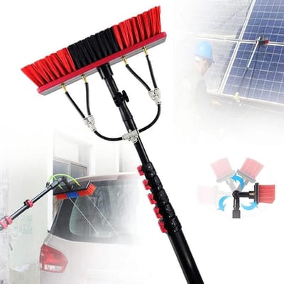 Telescoopstang Set - Glazenwasser Tool - Hoge Oppervlaktes Reinigen - Watertoevoer Slang - 36-11 Meter - Grijs