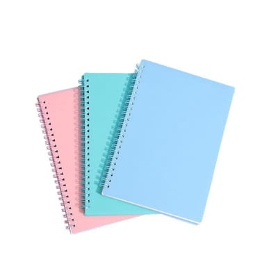 QTTVBTNA – 3-Stuks A5-Notitieboekje – Gelinieerd Papier – Stevige Kartonnen Kaft – Compact & Lichtgewicht – Voor School, Werk en Dagelijks Gebruik – Ideaal voor Notities, Planning en Creatief Schrijven – 21X14.5cm – Roze, Blauw en Lichtgroen