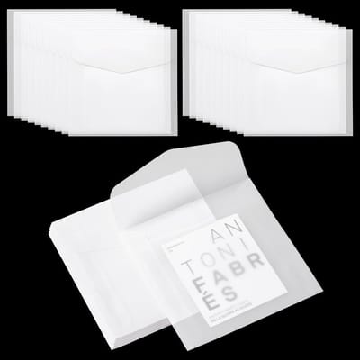 Dailygoods- Papieren Envelop 50 Stuks - Doorschijnende Enveloppen - 9,9 x 9,9 cm - Duurzaam Papier - Uitnodigingsenveloppen - Geschikt voor Foto's/Brieven - Uitnodigingsenvelop