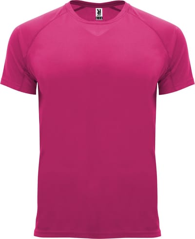 Fuchsia heren 2 pack sportshirt korte mouwen Bahrain merk Roly maat M