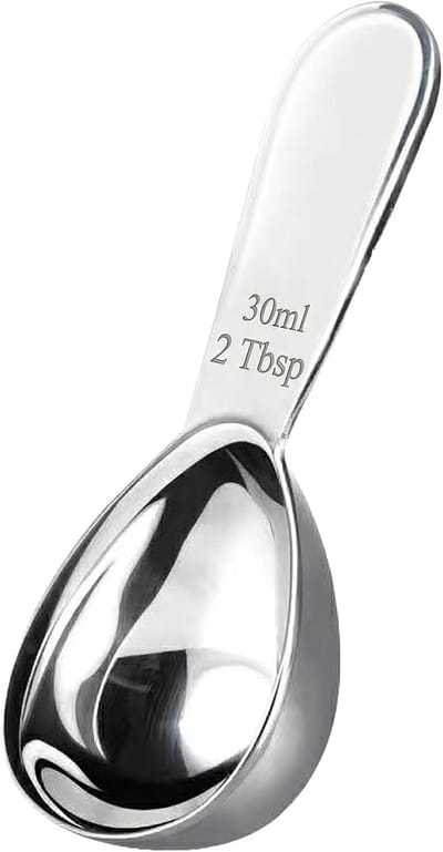 Koffielepel portioneerder van roestvrij staal, 30 ml maatlepel voor koffie, thee en suiker, ideaal voor nauwkeurig doseren en serveren