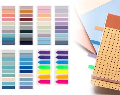 Kleurige sticky notes set met 1480 pagina markers, handige indexkaarten voor kantoor en school, notitie-accessoires