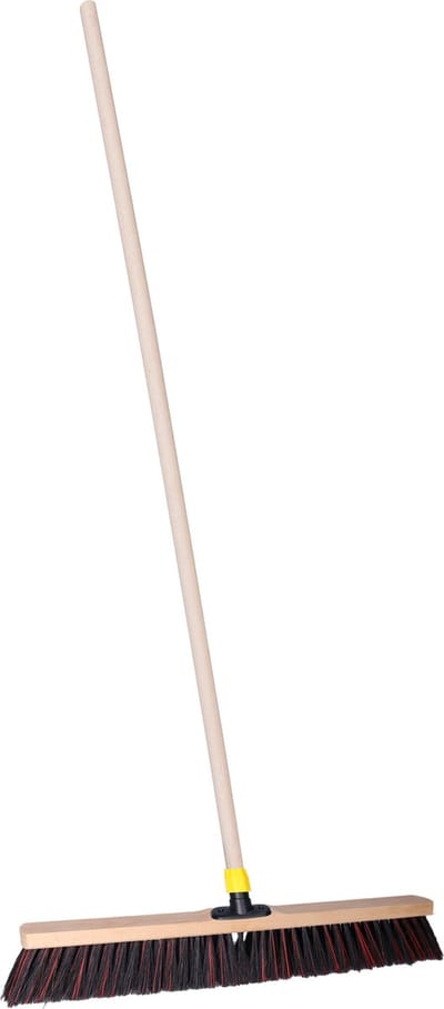 Brumag Straatbezem ODIN voor harde ondergrond - Harde bezemkop van 60 cm breed - Houten steel 139 cm