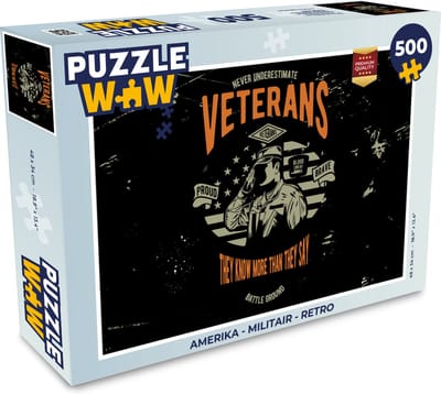 Puzzel Amerika - Militair - Retro - Legpuzzel - Puzzel 500 stukjes