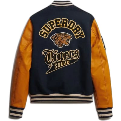 Superdry Varsity Bomber Jas Navy - Maat M - Heren - Tussenjas