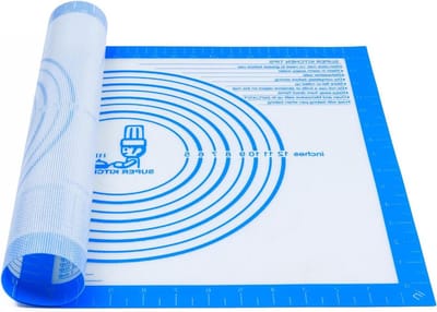 Bakmat met Maatvoering - Deegroller Mat - Bakken en Deeg Kneden - Antiaanbaklaag - 40x50 cm - Blauw