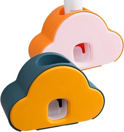 Automatische Tandpasta Dispenser Set voor Badkamer, Wandmontage zonder Boren, Geschikt voor Kinderen en Volwassenen, Handig en Hygiënisch