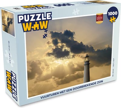 Puzzel Vuurturen met een doorbrekende zon - Legpuzzel - Puzzel 1000 stukjes volwassenen