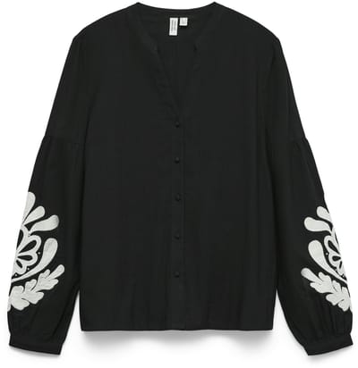 VERO MODA - VMJUPITER L/S EMB. SHIRT WVN BTQ - Dames - Blouses
