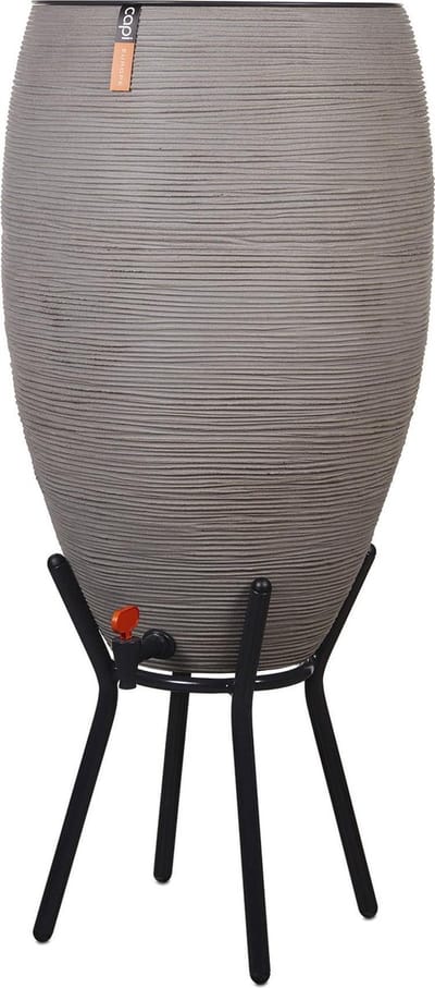 Capi Europe - Regenton Rib 130L - 56x56x123 - Grijs - Voor buiten - Breukbestendig - Lichtgewicht - Levenslang garantie
