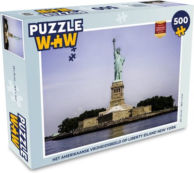 Puzzel Het Amerikaanse Vrijheidsbeeld op liberty eiland New York - Legpuzzel - Puzzel 500 stukjes