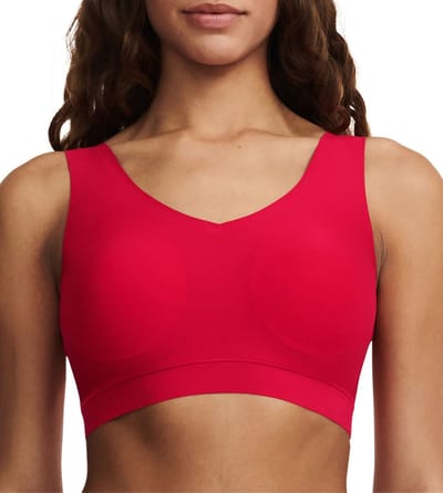 Chantelle - SoftStretch - V-Neck Voorgevormde Top - naadloos - onzichtbaar - POPPY RED