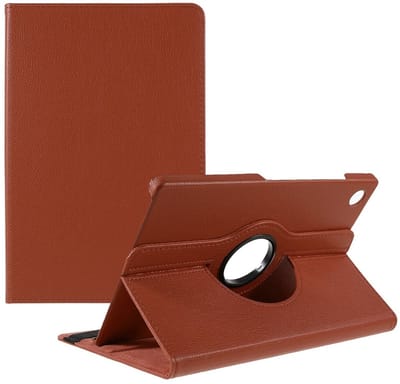 Hoes 360° Draaibare Book Case Bruin Geschikt voor Samsung Galaxy Tab A11 Plus