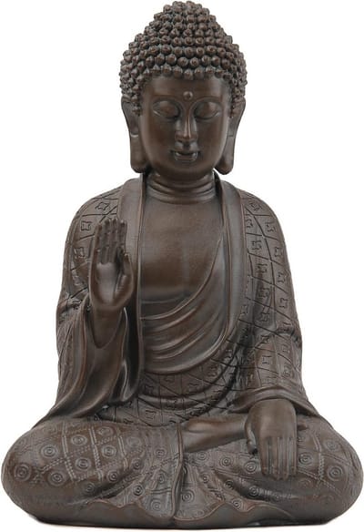 Boeddhabeeld Meditatie - Zen Decoratie Beeld - Huis Decoreren - Handgeschilderd Hars - 178 cm - Bruin