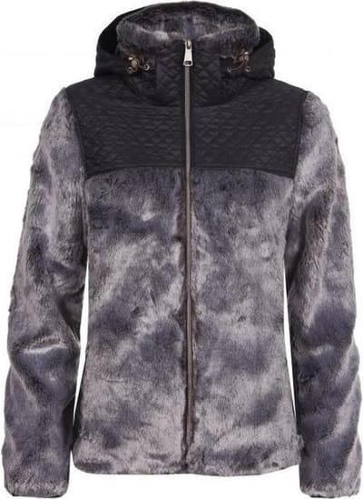 Luhta Hooded Vest Ilmi - Zwart/Grijs - Dames - maat 40