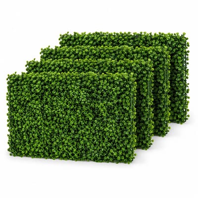 ITRONIQ Kunsthaag Voor Buiten 4 Stuks - Kunst Buxus Wandpanelen - UV Bestendige Klimop Wanddecoratie Voor Balkon en Tuin