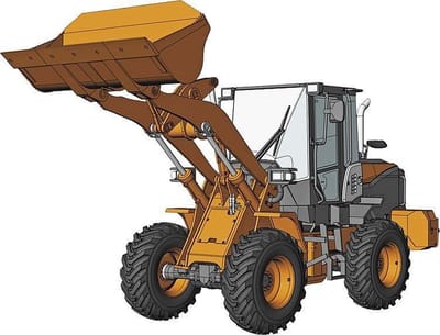 Hasegawa Modelbouwpakket Militaire voertuigen - 66004 Hitachi Wheel Loader ZW100-6 - Construction Machinery Plastic - 1:35 - Modelbouw