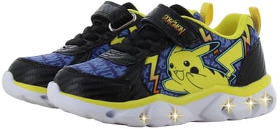 Pokémon - Schoenen voor jongens met lichtjes - Pikachu Sneakers voor kinderen met klittenband - Lichtgevende kindersneaker - Maat 26 - Zwart
