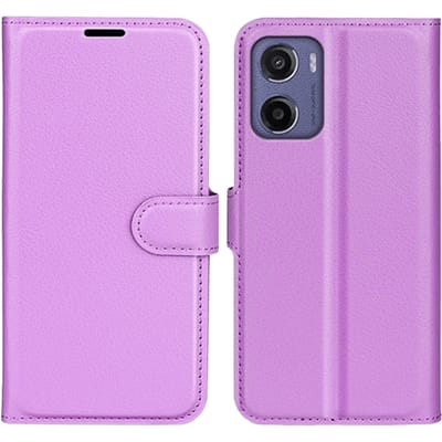 Mocaa Motorola Moto E15/G05 4G Slim-Fit Bookcase Paars