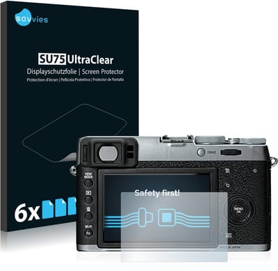Savvies - Screenprotector voor Fujifilm X100T - Folie Beschermfolie transparant 6 Stuks