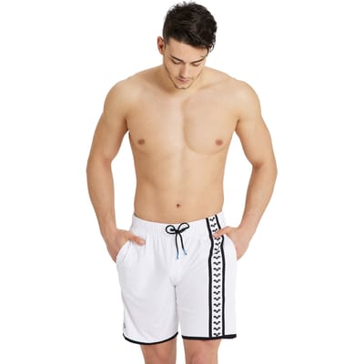 Arena Icons Beach Bermuda Logo White-black Maat: S | Zwembroeken Outlet | Heren | Wit