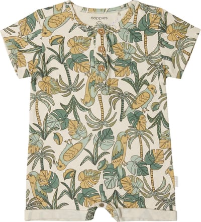 Noppies Boys Playsuit Beach City allover print Jongens Kledingset - Whitecap Gray - Maat 74