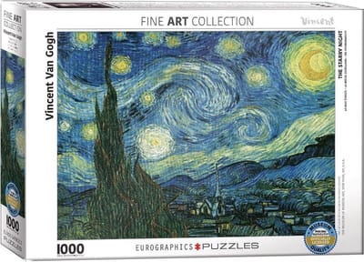 Eurographics - De Sterrennacht - Vincent Van Gogh - 1000 stukjes 68×48cm (b×h) - Fine Art Legpuzzel