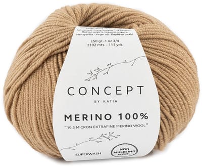 Katia Concept Merino 100% - 65 camel - Wol Garen