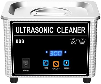 Ultrasone Reiniger - Reinigingsmachine Badtimer - Grondig Reinigen - Constante Temperatuur - 800 ml - Zilver