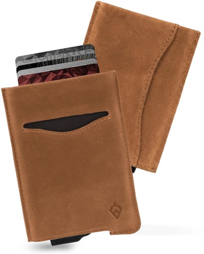 Dailygoods- Kaarthouder RFID Blokkerend - Minimalistische Portemonnee - Heren Pasjeshouder - Contactloze Creditcardbeschermer - Geschenkdoos - ALPHA Collectie