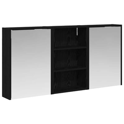 vidaXL - Badkamerkast - set - 3 - st - 126 - x - 16 - x - 62.5 - cm - Bewerkt - hout