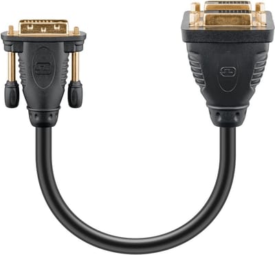 Goobay DVI Adapter Cable, gold-plated 0.1 m