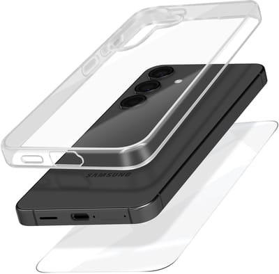 Mayaxess, Beschermingskit Geschikt voor Samsung Galaxy S24 Integrale bescherming, Transparant