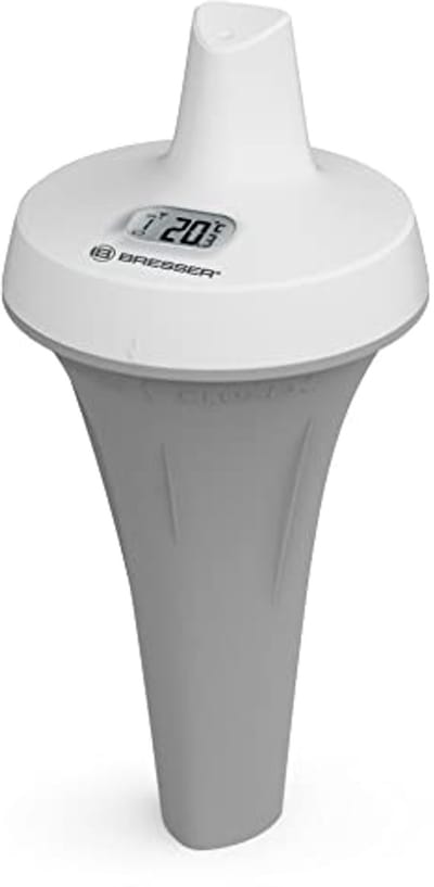 Zwembadthermometer voor watertemperatuurmeting – Draadloze, drijvende thermometer met LCD-scherm