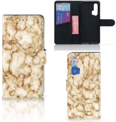 Honor 20 Pro Bookcase Marmer Goud