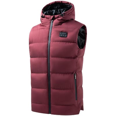 Vest Temperatuur Elektrisch Vest Heren Drie-regelaar 6-zone Warm Verwarmingspak Vest 6XL brown