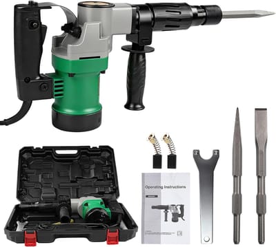 HEZIVO® Elektrische Breekhamer - 3-in-1 Boorhamer - 1400W - Met Punt en platte Beitels