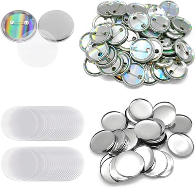 Ronde Pins en Button Pads Set voor Emblemen en Badges met Transparante Film - 50 Sets Craft Accessoires (37mm)