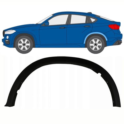 Zijlijst sierlijst achterspatbord voor BMW X6 2014-2019 / Links