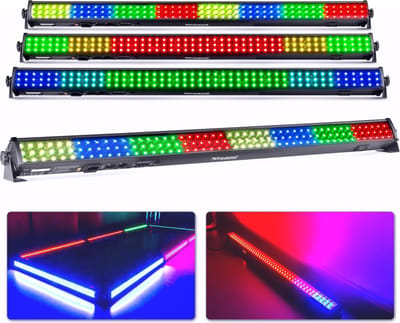 LED bars RGB - 4x BeamZ LCB144 MKII - LED bars met 144 RGB LED's - 8 secties per bar - DMX