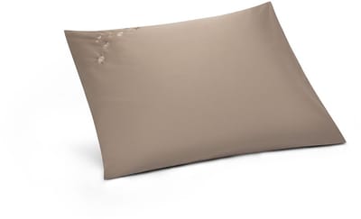 Yumeko kussensloop katoensatijn warm taupe seashell 60x70 - Bio, eco & fairtrade - 1 stuk