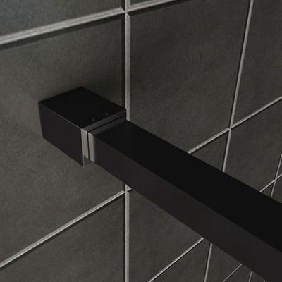 H&F Inloopdouche 120x200 cm – Douchewand Mat Zwart – Rookglas – 8 mm Veiligheidsglas – Antikalk Coating