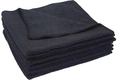Microvezeldoek zwart Soft 40 x 40 cm (5 stuks)