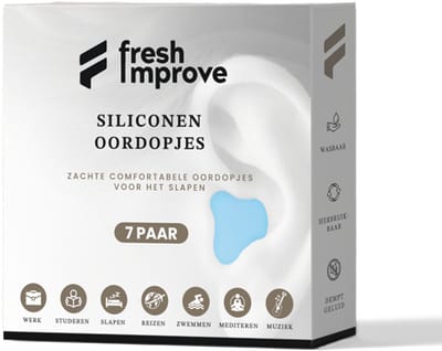 Fresh improve® Premium oordoppen - Comfortabel, 27dB demping & ideaal voor slapen en werken