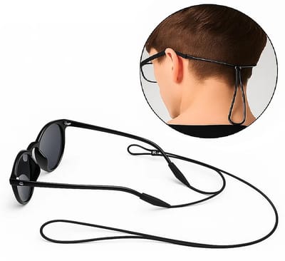 Elastische Brillenkoord I Siliconen Brillenbandje I Verstelbaar I Zonnebril Koord I Bril Touwtje I Koord Bril I Anti-Slip I Universeel I 55 CM I Zwart