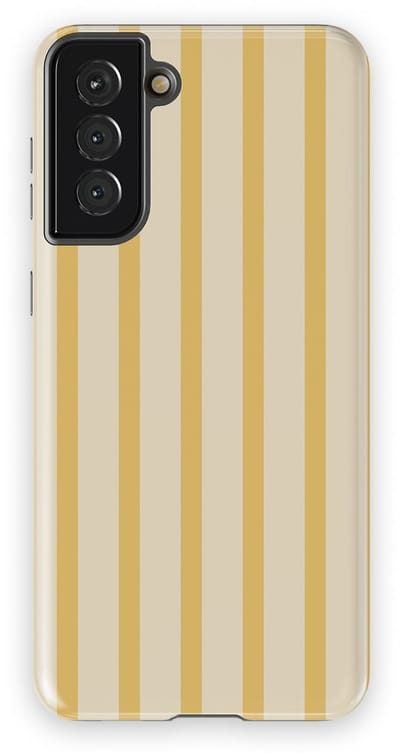 DripCase Gestreept Hoesje Samsung Galaxy S21 Plus | Backcover met Mag | Stripes Motief | Trendy Case Samsung Galaxy S21 Plus met Strepen Vanilla Drop