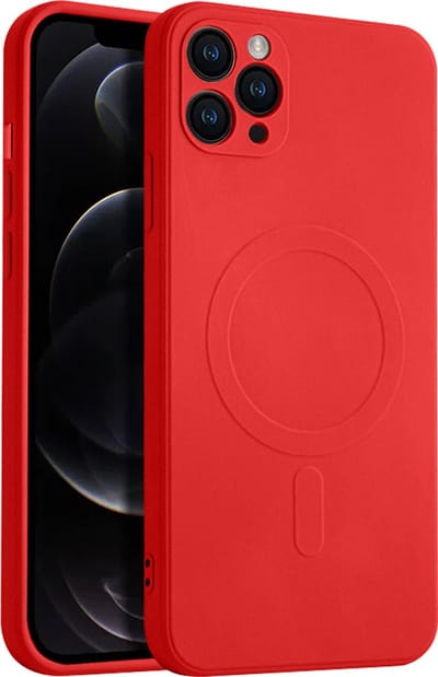 Casify Siliconen Hoesje geschikt voor MagSafe iPhone 11 Pro Max Hoesje - Rood