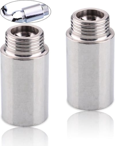 Schroefdraadverlenging roestvrij staal 1/2 inch, 50 mm - Set van 2 - DN15 aansluiting voor verwarmingssystemen